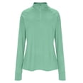 thumbnail image 4 of V Cuello 3/4 Manga Tops para las Mujeres Camisas de Entrenamiento con Protección Solar, Camisetas de Moda Primavera Verano Blusas de Túnica para Uso Diario, 4 of 8