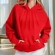 thumbnail image 5 of Tops para mujer,Sudadera informal con capucha para mujer, manga larga con bolsillo, material acrílico, cómoda para usar en casa, sopatenor, 5 of 9