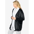 thumbnail image 3 of Dreams & Co. Plus Size Sherpa Lined Collar Microfleece Bed Jacket, 3 of 3