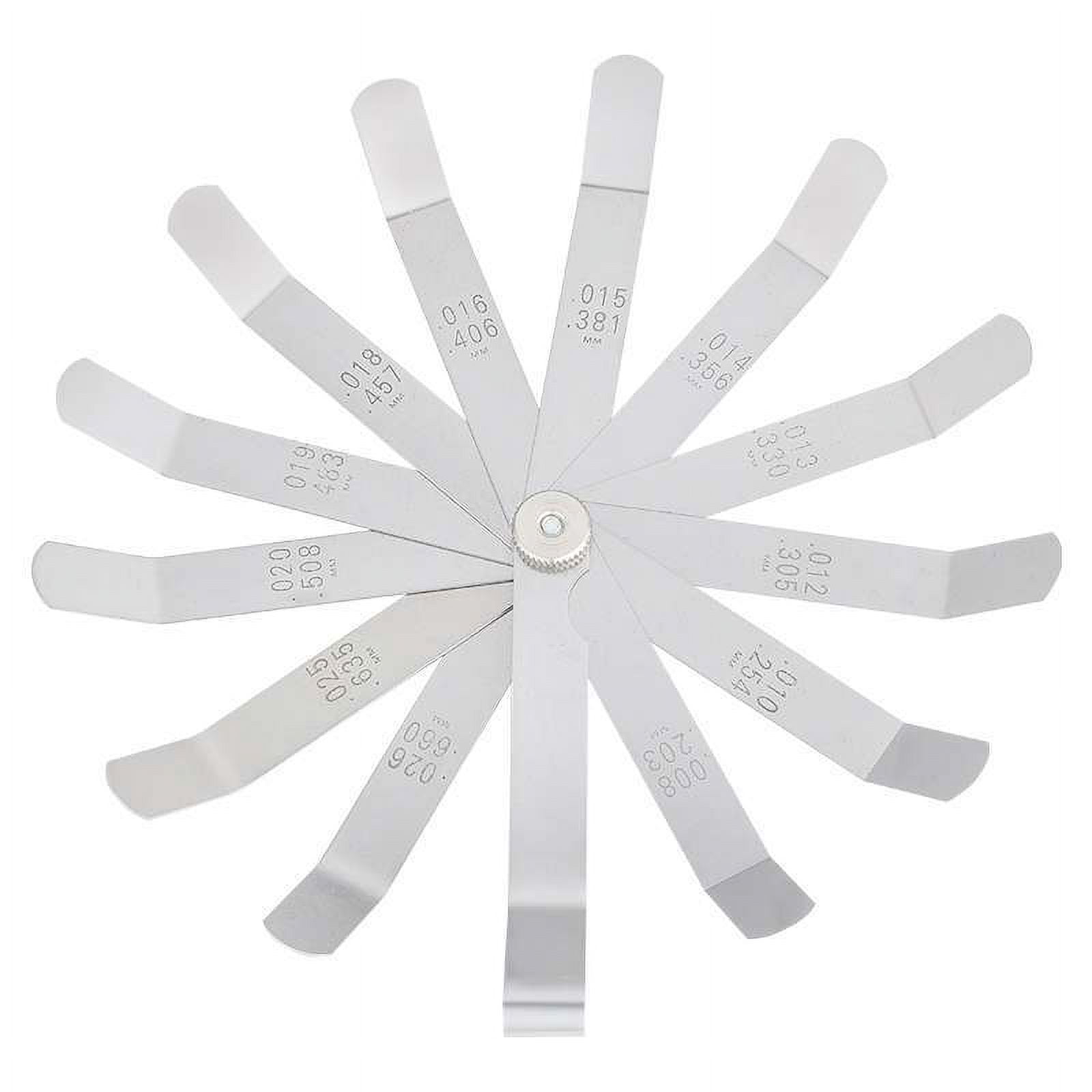 32/26/25/20 Blades Feeler Gauge Metric Gap Filler 0.02-1MM / 0.0008-0.040 INCH Gage Measurment Tool For Engine Valve Adjustment ,Easy to Use