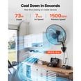 thumbnail image 2 of KFFKFF Wall Mount Fan, 18 in Wall Mounted Hanging Fan Oscillating, 3-Speed, Long Airflow Distance, Adjustable Rotation Angle, Mechanical Powerful for Industry, Commercial, Black, 2 of 9