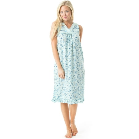 

Casual Nights Women s Sleeveless Floral Embroidered Night Gown