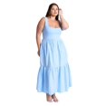 thumbnail image 2 of ELOQUII Women's Plus Size Mixed Fabric Tank Dress, 2 of 2