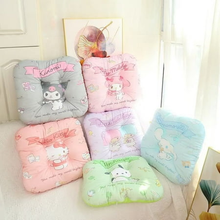 

40cm Sanrio Household Seat Cushion Anime Melody Kuromi Hello Kitty Thickening Dining Chair Office Cushion Non-slip Buttock Pad