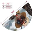 thumbnail image 3 of Cauagu 48" Christmas Tree Skirt Cat In Sun Hat Pattern Christmas Tree Decorations Tree Mat for Xmas Decorations Occasion Holiday Home Decor -48", 3 of 7