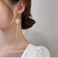 thumbnail image 5 of Flores Margaritas Abejas Moda Coreana Hoja Pendientes, 5 of 5