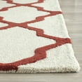 thumbnail image 4 of SAFAVIEH Cambridge Liam Geometric Wool Area Rug, Ivory/Rust, 6' x 6' Square, 4 of 7