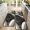 thumbnail image 4 of Kitchen Rugs Sets Of 2,Black White Marble Gold Line Pattern Anti Fatigue Kitchen Mat Rugs Non Slip Washable,Decorative Kitchen Floor Mats for Kitchen,Sink,Laundry,17"x47"+17"x47", 4 of 5