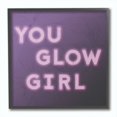 thumbnail image 3 of Stupell Industries Neon You Glow Girl Fashion Modern Pink Word Design Framed Giclee Texturized Art by Dawn Vietro, 3 of 5