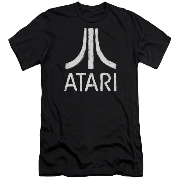 Atari Rough Logo S/S Adult 30/1 T-Shirt Black