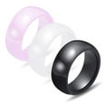 thumbnail image 4 of Sonducket Anillos de boda de cerámica para mujer, accesorios de moda suaves y delicados, anillo de pareja de moda, regalo Ropa, zapatos y accesorios Miscelánea púrpura Tamaño 10, 4 of 6