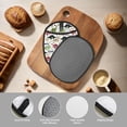 thumbnail image 4 of Pofeuu Dinosaur Print Silicone Pot Mat Mitten With Hanging Loop Heat Resistant Oven Mitts Non-Slip Bbq Baking Smoking Potholders, 4 of 7
