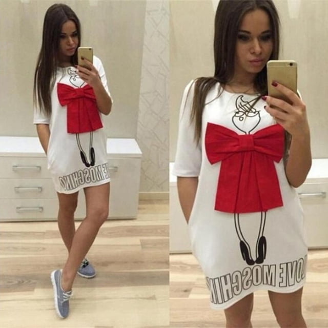 Vestido estampado de verano para mujer Mini vestido de noche de cóctel informal L Blanco Likrtyny Para estrenar