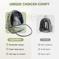 thumbnail image 6 of FENGCAI Cat Backpack Carrier, Breathable Cat Carrier Large Space Bubble Pet Backpack for Kitty Small Dog up to 16lbs-Green, 6 of 9