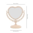 thumbnail image 3 of Shisuyan Tabletop Vanity Mirror Double-Sided Magnifying Makeup Mirror with 360 Degree Rotation (Heart Shape, Beige), 3 of 8