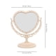 thumbnail image 3 of EeaseMX Espejo de tocador de sobremesa con aumento de doble cara y rotación de 360 grados (forma de corazón, beige), 3 of 7