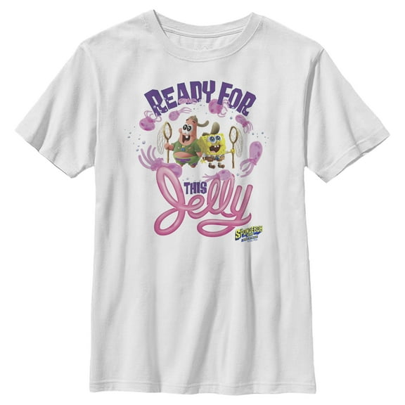 Boy's SpongeBob SquarePants Sponge on the Run Ready for this Jelly Graphic Tee White X Small
