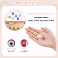 thumbnail image 2 of 240Pcs 6 Colors Handmade Evil Eye Lampwork Round Bead Mixed Color 6mm Hole: 1mm 40pcs/color, 2 of 7