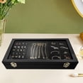 thumbnail image 3 of Youersen Jewelry Storage Box with Earring, Ring, Jewelry Holder for Women, Black, 3 of 7