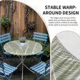 thumbnail image 2 of Tropical Bloom Silhouettes Round Tablecloth for 36-44 Inch Tables, Fitted Table Cover with Elastic Edge, Green Palm Leaf Waterproof Outdoor Table Cloth Protector for Patio Garden Dinner Picnic, 2 of 9