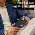 thumbnail image 7 of For Apple IPhone 17e / 16e Wallet Case Ultra-Slim Profile Vintage Leather Texture, Wallet For Women Men Card Holder Magnetic Clasp Kickstand Folio Case,Black,For iPhone 17e / 16e, 7 of 7