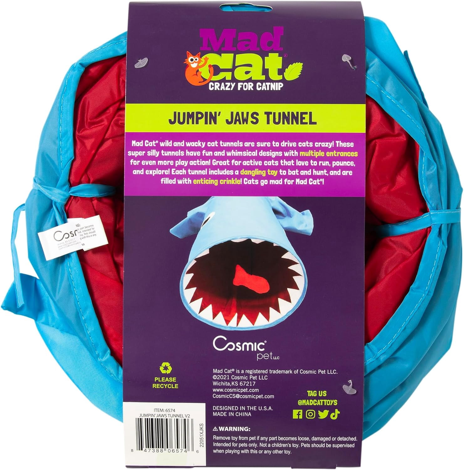 Mad Cat Jumpin' Jaws Tunnel Toy for Cats