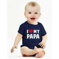 thumbnail image 3 of Tstars Boys Unisex Gifts for Dad Father's Day Shirts I Love Heart my Papa Infant Outfit Father's Day Cool Best Gift for Dad Baby Bodysuit, 3 of 6