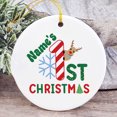 thumbnail image 4 of Adorno navideño personalizado para bebé, adorno para fotografía de la primera Navidad del bebé, regalo de recuerdo personalizado, adorno de cerámica para bebé, 4 of 5