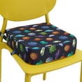 thumbnail image 1 of Asiento Booster Dznils para Mesa de Comedor con Hebillas de Seguridad Fondo Antideslizante Planeta Azul, 1 of 11