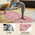 thumbnail image 4 of Pink Cow Love Pattern Hot Yoga Mat Towel Non Slip for Hot Yoga - Quick-Drying Yoga Mat Cover with 4 Corner Pockets with Travel Bag - Hot Yoga Towel Non Slip 74"x26", 4 of 6