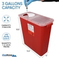 thumbnail image 2 of Sharps Container Oakridge Products, 11,4 L (paquete de 1), tapa giratoria, 2 of 6