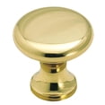 thumbnail image 1 of A01423 3 Amerock Knob, 1 inch Allison Polished Brass, 1 of 1