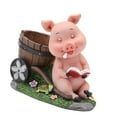 thumbnail image 5 of colaxi Pig Statue Flowerpot Creative Animal Sculpture for Backyard Table Home Decor Sleep Pig Red Book, 5 of 9