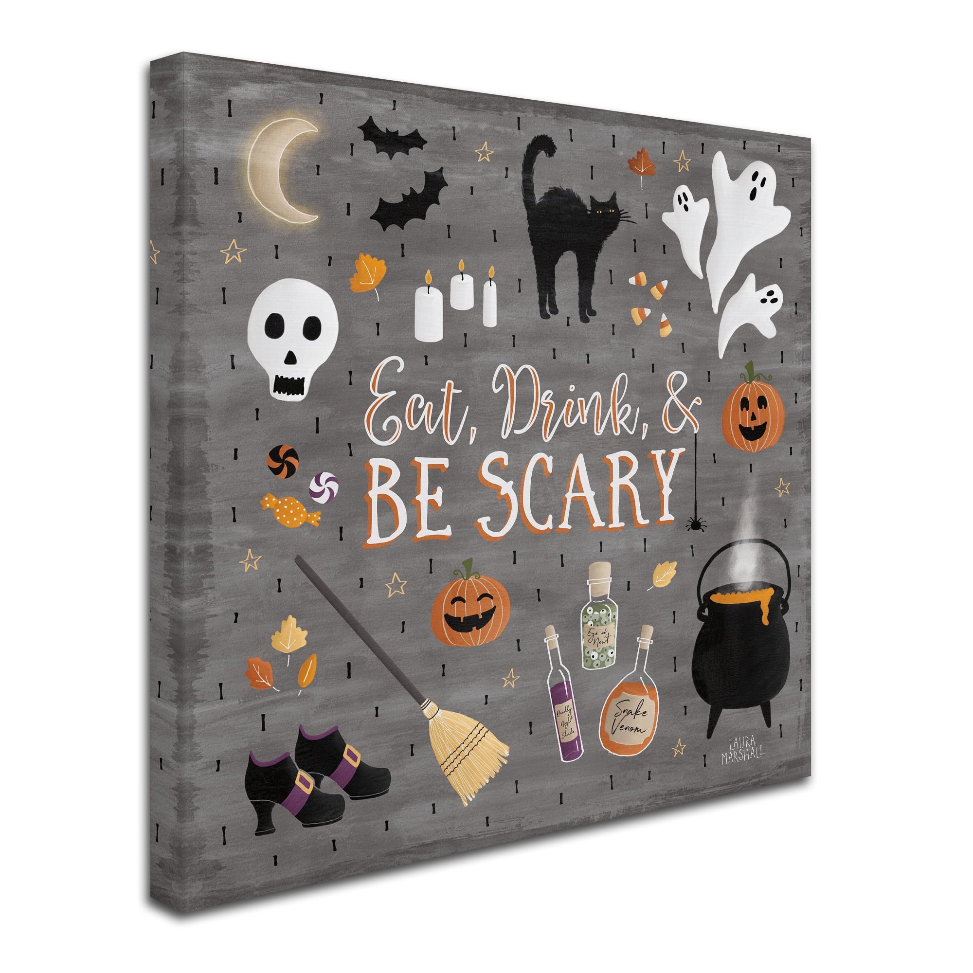 Trademark Fine Art 'Haunted Halloween I' Canvas Art by Laura Marshall