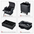 thumbnail image 3 of Byootique Makeup Train Case Lockable Rolling Cosmetic Traveling Storage Trolley, 3 of 12