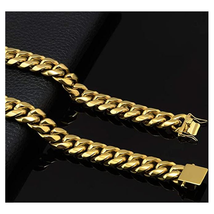 Solid Gold Cuban Link Necklace 14K - 18K