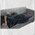 thumbnail image 6 of Mushroom Soft Flannel Fleece Throw Blanket, Big Plant in Fairytale Forest at Midnight Children Book Design Wonderland, Cozy Plush for Indoor and Outdoor Use, 60" x 80", Multicolor, by Ambesonne, 6 of 6
