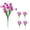 Light purple, variant on 5 Bundles Artificial Flowers For Outdoor UV Resistant Faux Plants For Window Spring Silk Flowers Porch Box Vibrant