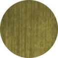 thumbnail image 1 of Ahgly Company Indoor Round Abstract Brown Contemporary Area Rugs, 5' Round, 1 of 4