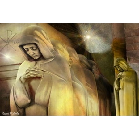 Stone Prayers Canvas Art - Robert Michaels (16 x 11)