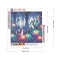 thumbnail image 2 of Pintura de diamante DIY taladro redondo completo gato y mariposa en bosque místico 30x30cm, 2 of 9