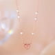 thumbnail image 5 of Collar de perlas de amor de moda para mujer, dulce collar de clavícula con forma de corazón rosa y amor para niña, regalo para niña, 5 of 6