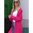 thumbnail image 2 of Women's Oversized Long Cardigan Sweaters Long Sleeve Split Open Front Drape Knit Duster Coat, 2 of 5