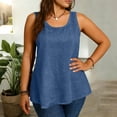 thumbnail image 1 of Neewe Camisoles Sans Manches pour Femmes Été Grande Taille Tuniques Col Rond Décontractées Fluides Débardeurs Coupe Ample, 1 of 8