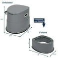 thumbnail image 3 of Upgrade XL Portable Toilet for Adults, Outdoor Travel Toilet with Detachable Inner Bucket, Removable Paper Holder and Non-slip Mat, Lightweight & Compact for Camping, Boat, Van, Emergency Use, Grey, 3 of 9