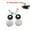 White, variant on 100Fens Rhinestone Number Covers Car Screw Caps License Accessories