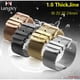thumbnail image 2 of 18 20 22 24mm Ancho 1.0 Línea Gruesa De Malla De Milán Completa De Acero Inoxidable Correa De Reloj Accesorios De Alta Calidad Relojes De Pulsera Banda Cierre Rosa, 2 of 4