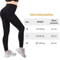 thumbnail image 3 of Leggings De Compresión De Cintura Alta Para Mujer, Con Control De Abdomen, Sin Transparencias, Talla L, Color Negro., 3 of 9