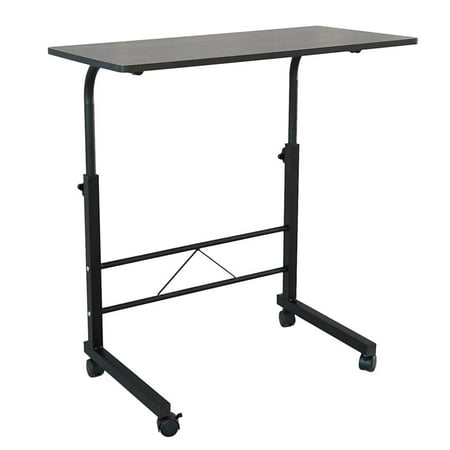 Ubesgoo Height Adjustable Side Table with Wheels, Movable Over-Bed End Table Computer Desk Laptop Stand, Computer Carts