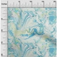 thumbnail image 2 of oneOone Cotton Flex Teal Blue Fabric Fluid Ink Fabric For Sewing Printed Craft Fabric By The Yard 40 Inch Wide, 2 of 4